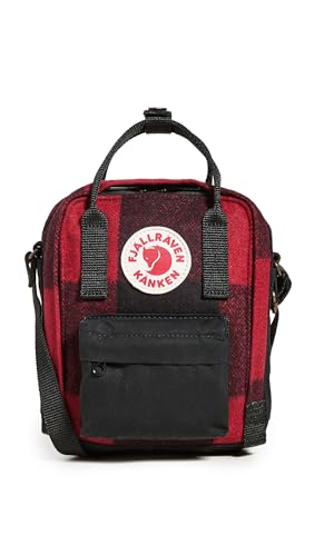 Fjallraven Unisex – Erwachsene Kånken Re-Wool Sling Schultertasche, Rot Schwarz, Regular im Sale